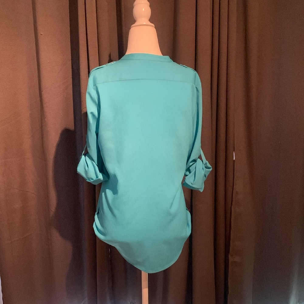 Calvin Klein Polyester Button Down Zip Detail Blo… - image 3